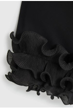 ΓΥΝΑΙΚΕΙΑ ΜΑΥΡΗ ΜΠΛΟΥΖΑ ΜΕ ΒΟΛΑΝ ΣΤΑ ΜΑΝΙΚΙΑ 